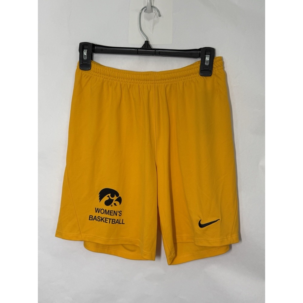 New Nike Team Issued Mens Medium Gold Univ. of Iowa Women's Basketball Shorts